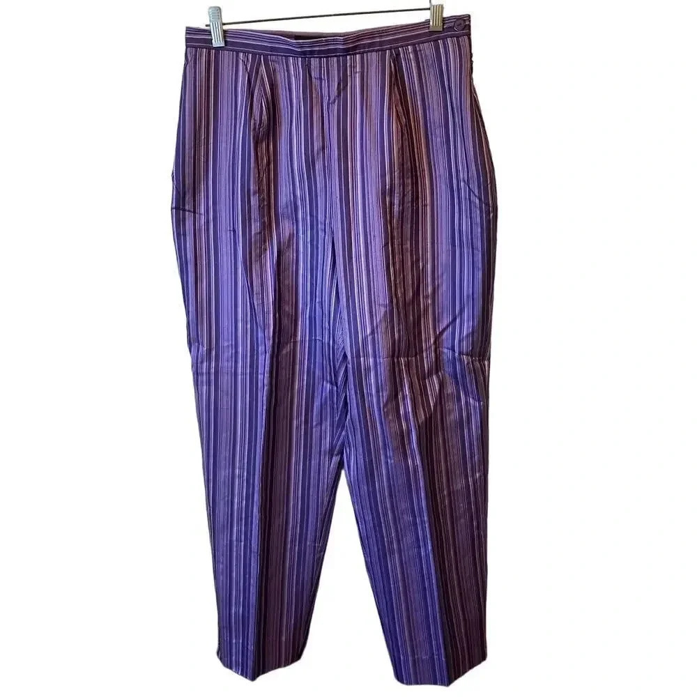 Josephine Chaus 100% Silk Trousers Pants Women Size 10